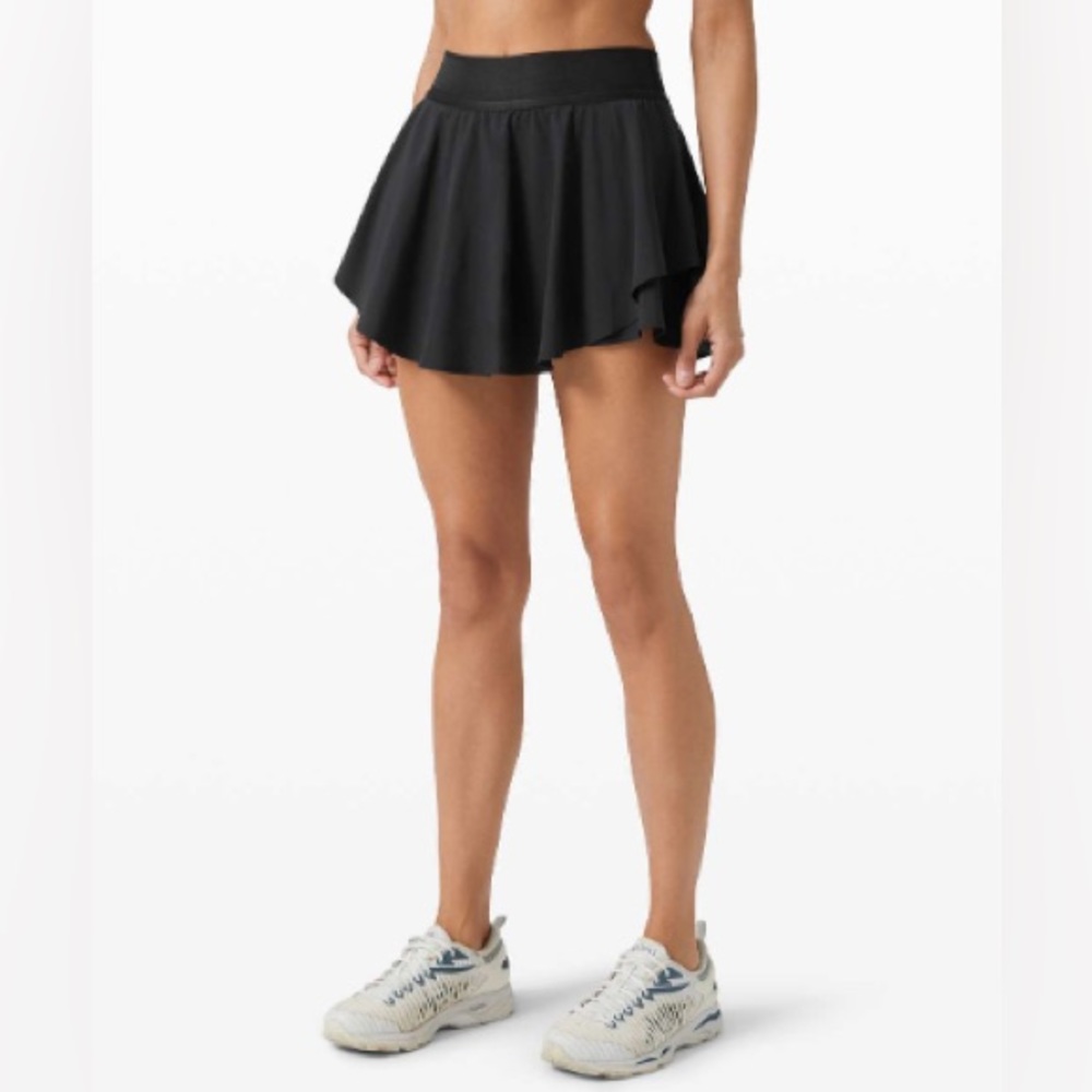Lululemon Court Rival High Rise Skirt,Black, Size 10 *Long